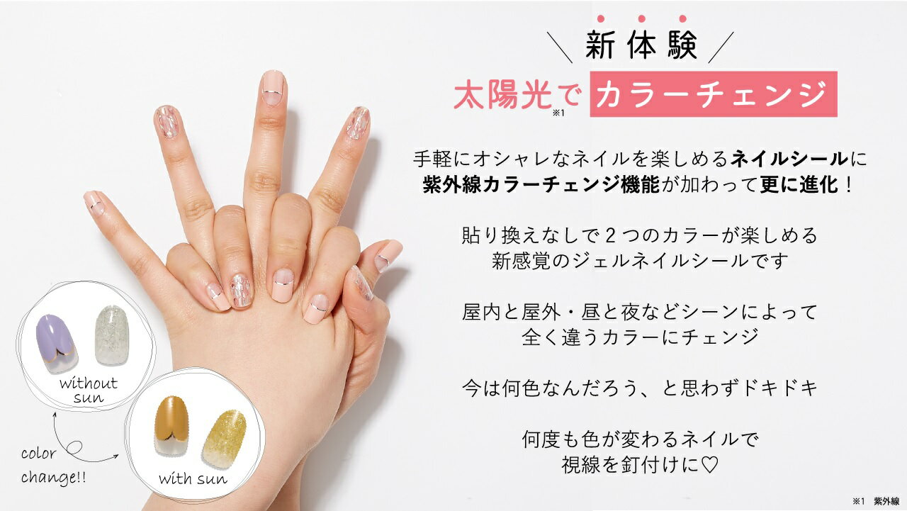 送料無料【メール便】CCPORAPORAカラーチェンジポラポラジェルネイルシール