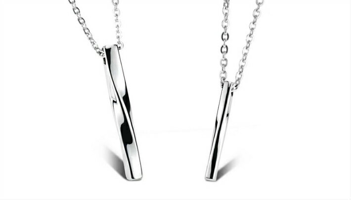 ペアネックレス シンプル ネックレス メンズ ネックレス ペア ステンレス 友達 お揃い セット ペア おそろい 金属アレルギー 対応 プレゼント ペンダント ...