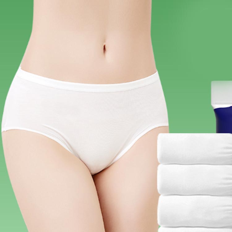azストアの綿100％ 女性用ショーツ 【10枚セット】 携帯用 使い捨てパンツ 個別包装 使い捨てショーツ 使い捨て下着 業務 施術用 下着 レディース コットン 携帯 介護 インナー 災害避難 防災備蓄用 【10枚セット】 修学旅行 旅行 女性 防災｜アングル2