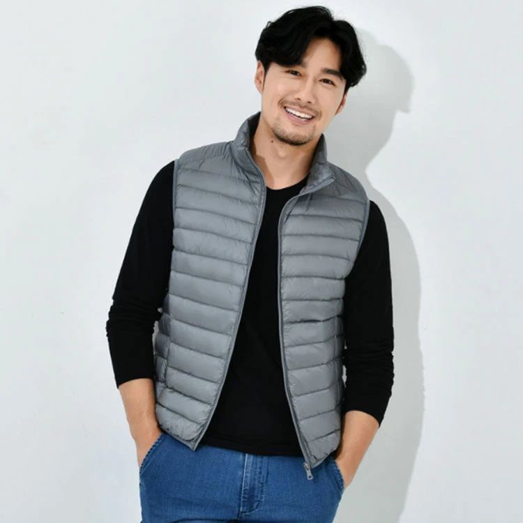 【送料無料】ダウンベスト メンズ ダウンジャケット ライトダウン 軽量 立ち襟 ライト インナーダウン 防風 ビジネス アウター 暖かい 大きいサイズ
