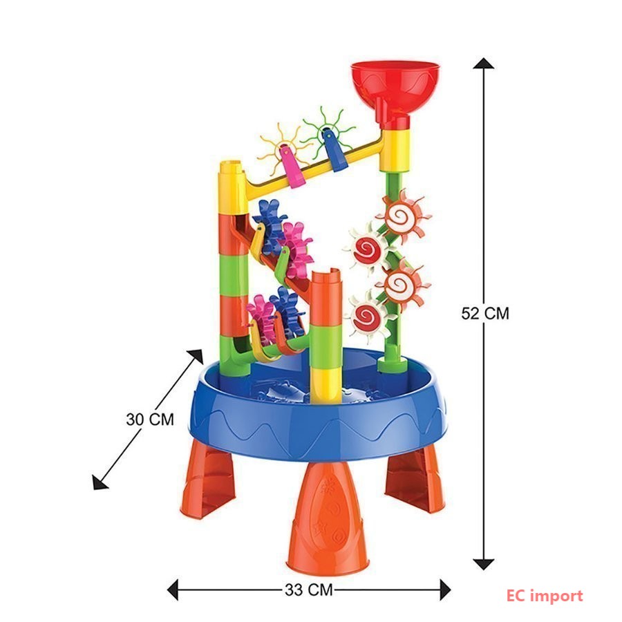 azストアの水遊び テーブル 水遊び台 ウォーターテーブル 脚付き お風呂おもちゃ シャワーおもちゃ 夏 水車 砂遊び 水遊び台｜アングル3