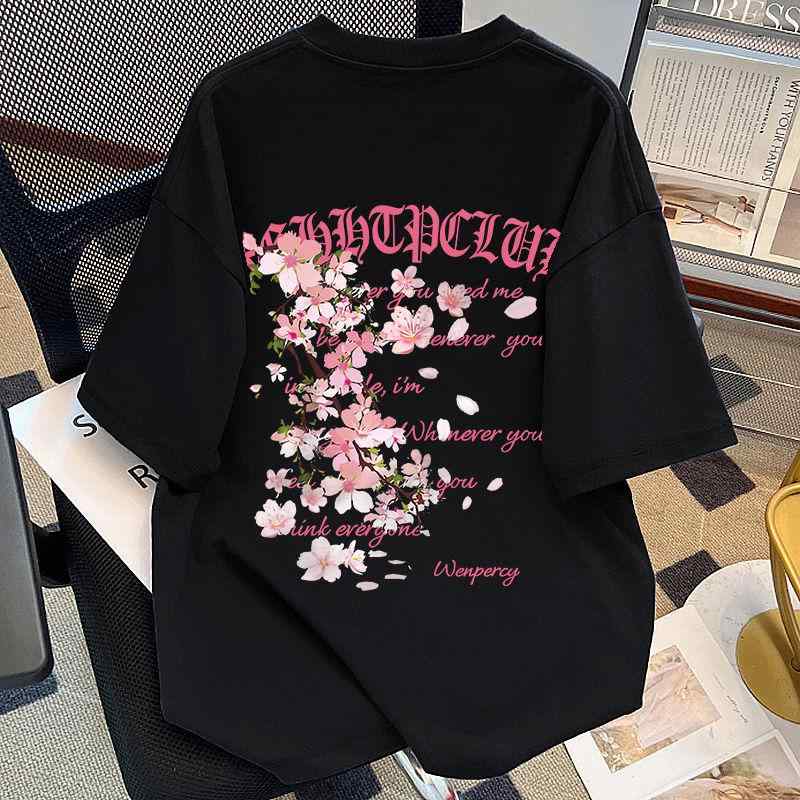 樂天商城 - 【送料無料】Tシャツ メンズ レディース兼 夏 綿 半袖 花柄 アメカジ レトロ プリント おしゃれ 夫婦 カップル ゆったり トップス