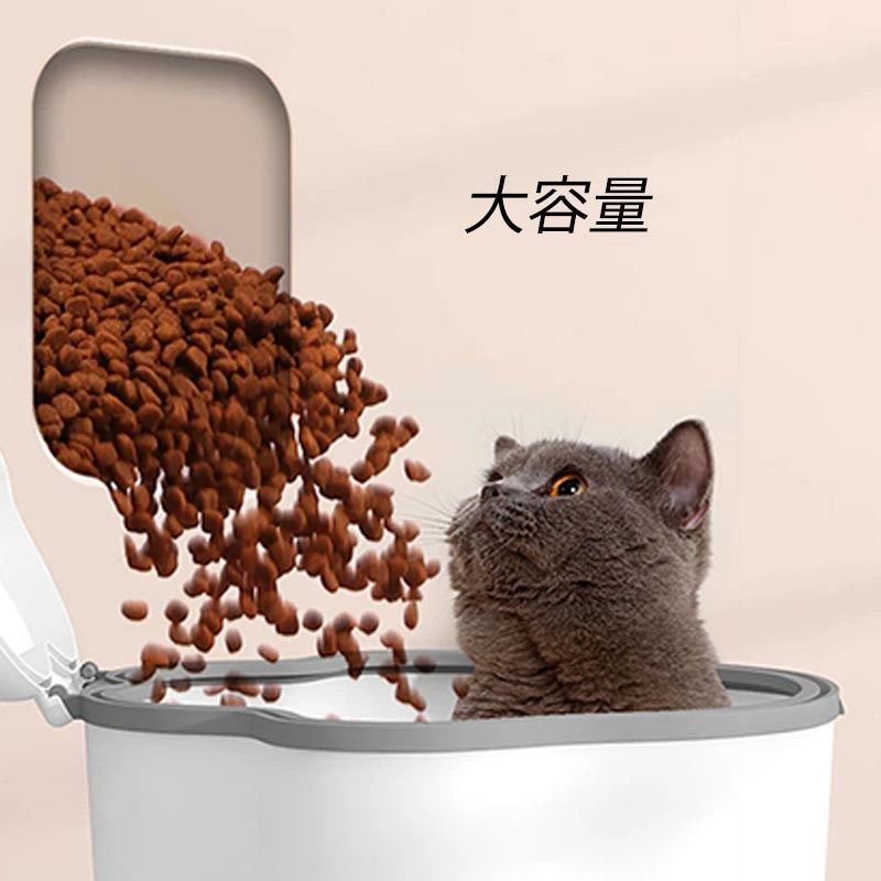 azストアのペットフード ストッカー ペットフード 収納バケツ 犬餌 猫餌 保存容器 ストッカー ワンタッチで制御 ドライフードストッカー ペットフード保存容器 大容量 密閉 貯蔵タンク 餌収納 湿気防止 フレッシュロック 飼料保管箱 家庭用キャットフードボックス｜アングル2