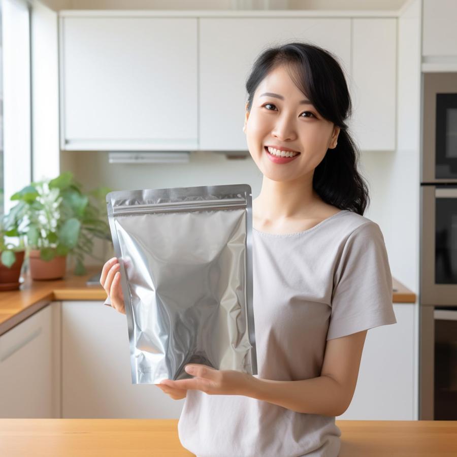 米保存袋 アルミ真空チャック付き 5kg用 8枚セット 30x42cm お米長期保存袋 冷蔵庫...