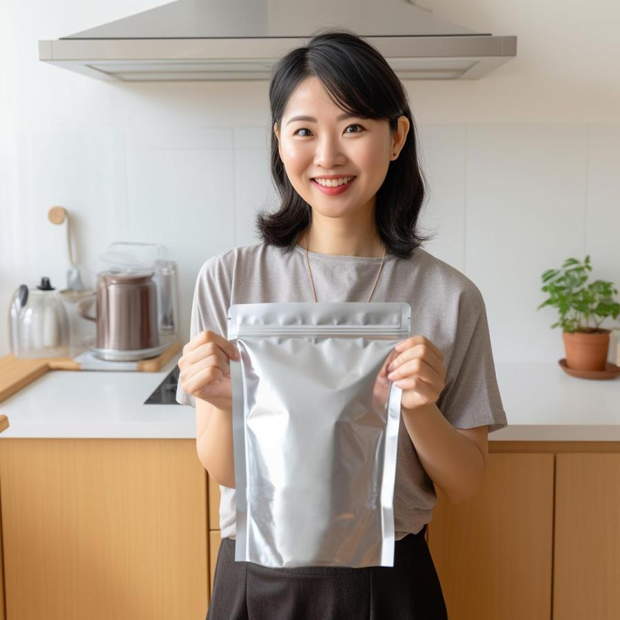 米保存袋 アルミ真空チャック付き 5kg用 8枚セット 30x42cm お米長期保存袋 冷蔵庫...