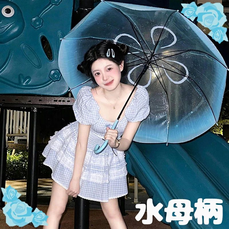 樂天商城 - クラゲ くらげ 海月 傘 長傘 雨傘 レディース メンズ 女性 おしゃれ かわいい グラデーション 軽量 軽い プレゼント ギフト 送料無料 梅雨 通勤 通学 軽量大きい傘 婦人 学生 中学生 高校生 シンプル SNS 写真