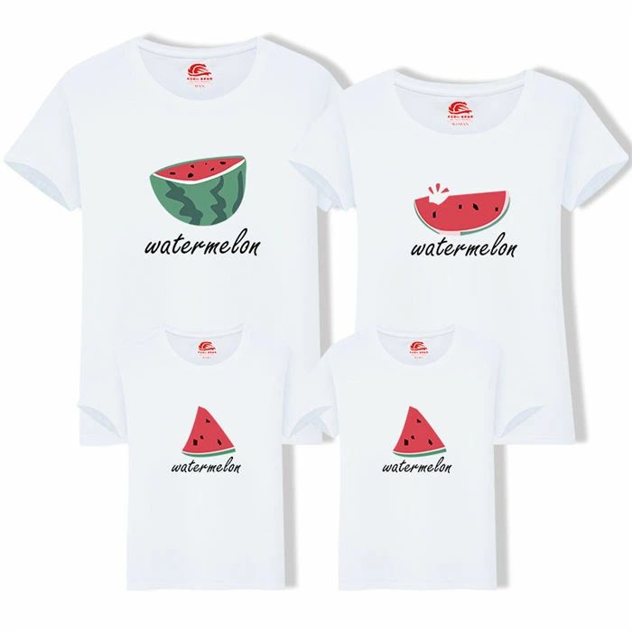 樂天商城 - 親子 ペアtシャツ 親子 ペアルック 夏 親子コーデ 夏 親子お揃い 親子Tシャツ 親子 コーデ 親子ペア 男の子 女の子 子供服 赤ちゃん すいか柄 キッズ パパ ママ 兄弟 姉妹 家族お揃い リンクコーデ 親子 セット 出産祝い プレゼント リンクコーデ カップルお揃い