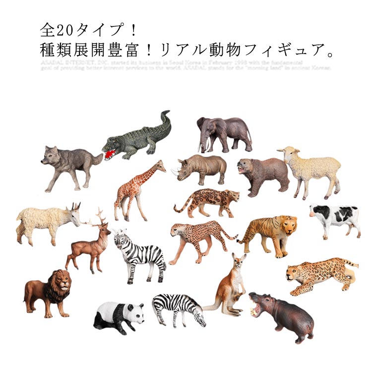 樂天商城 - 全20タイプ 動物フィギュア リアル ミニ おもちゃ 子供 ワイルド アニマル 知育玩具 動物遊び 動物園 トラ ライオン キリン パンダ トナカイ 狼 カバ ゼブラ カンガルー プレゼント