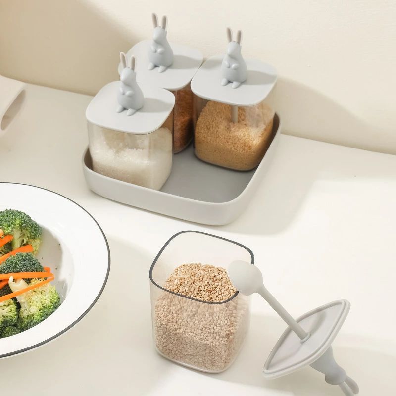 【送料無料】蓋つき調味缶です、キッチンキッチンの味付けセットです、動物調味料入れです、調味料瓶セ..