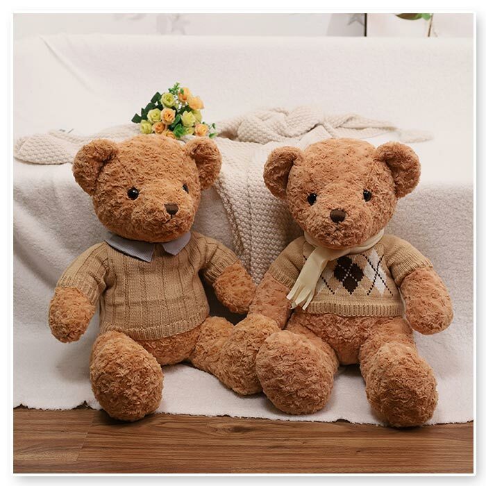 【送料無料】くまのぬいぐるみ テディベア クマ 熊 プレゼント 服付き キッズ 子供 ふわふわ 動物 ギフト 誕生日 クリスマス 新年 お祝い 姫様 恋人友達 家族 50cm