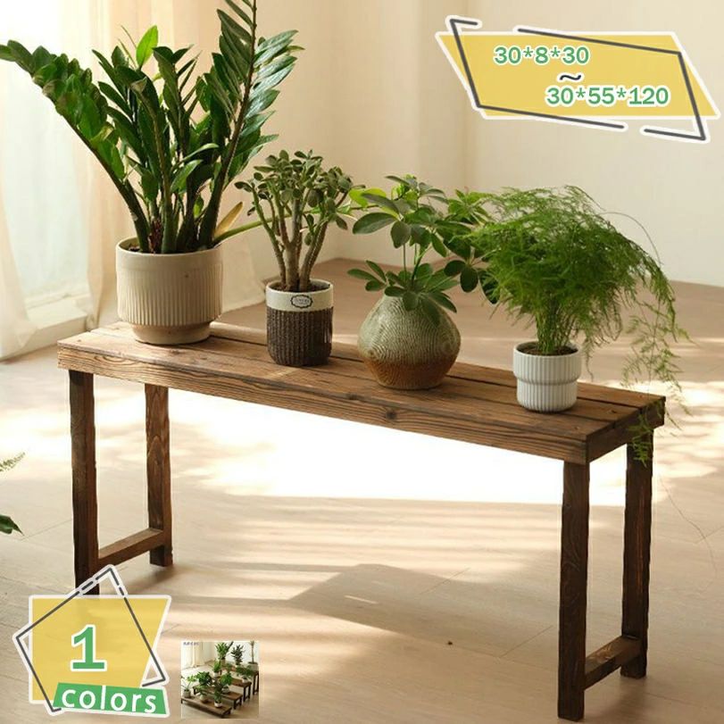 【送料無料】花台 フラワースタンド 木製 おしゃれ ナチュラル 天然木 花置き テーブル ベンチ デザイン 加湿器置き台 置く台 鉢スタンド 鉢置き 鉢台 観葉植物スタンド ウッドスクエアスタンド ガーデニングラック フラワーラック