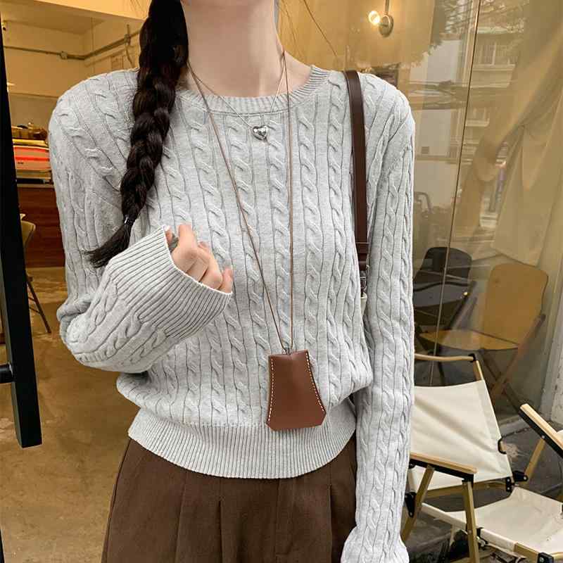 ・素材: 綿9以上・柄: 無地・厚さ: 中・組み合わせ: 単品・スタイル: プルオーバー・シルエット: ストレート・袖: レギュラー袖・ネックライン: ラウンドネック・袖丈: 長袖・着丈: 短め（40cm<着丈・50cm）・ディテール: ケーブル編み・カラー: オフホワイト、白杢グレー、ダークグレー、ダークブルー、ブラック・サイズ: S、M、L・テイスト: 通勤・フロント: プルオーバー・カテゴリ: セーター・素材: 綿9以上・柄: 無地・厚さ: 中・組み合わせ: 単品・スタイル: プルオーバー・シルエット: ストレート・袖: レギュラー袖・ネックライン: ラウンドネック・袖丈: 長袖・着丈: 短め（40cm<着丈・50cm）・ディテール: ケーブル編み・カラー: オフホワイト、白杢グレー、ダークグレー、ダークブルー、ブラック・サイズ: S、M、L・テイスト: 通勤・フロント: プルオーバー・カテゴリ: セーター