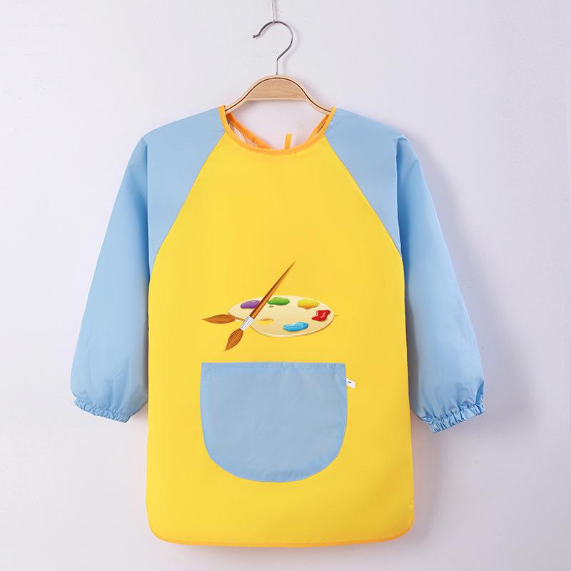 【送料無料】子供用スモック 長袖 防水 絵画用 エプロン 幼稚園 保育園 図工 男の子 女の子 80cm 90cm ..