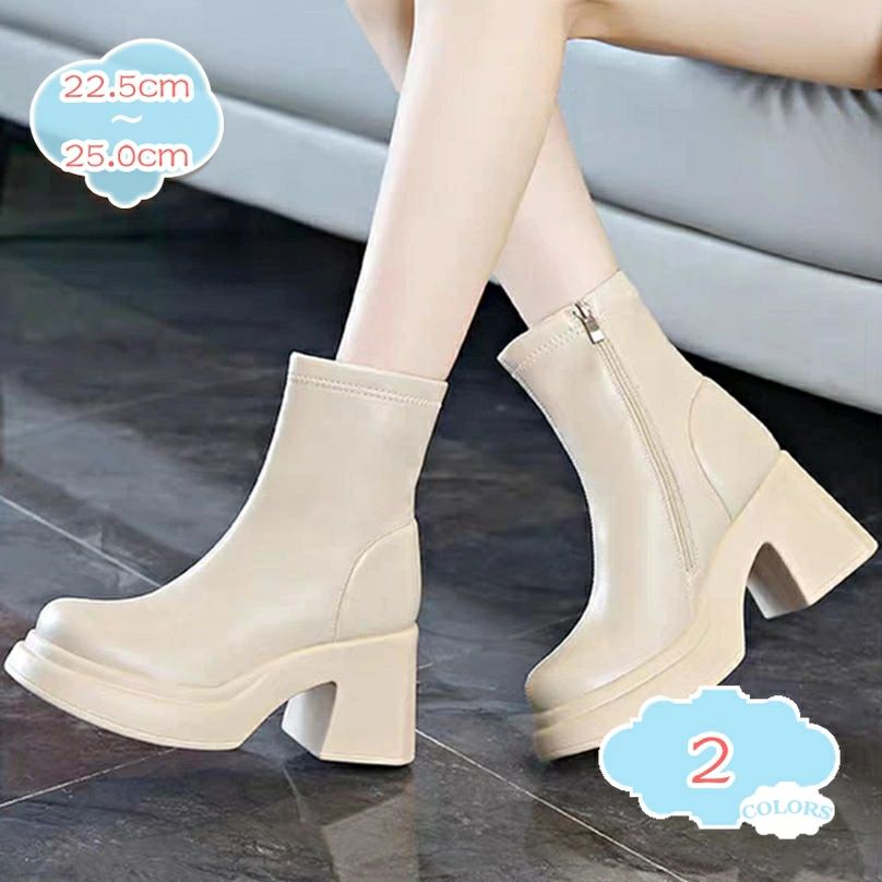 ストーム ショートブーツ 前厚 ブーツ レディース パテントレザー 防水 防寒 冬ブーツ バックファスナ..