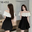 パーティードレス オフショルダー ドレス ミニ丈 大人 リゾート ワンピース 大きいサイズ 結婚式 演奏会 フリル 20代 30代 上品 お呼ばれ レッド フェ...