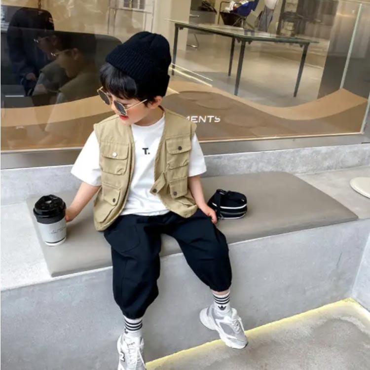 キッズ 前開き ショート丈 羽織り 普段着フォーマルベスト 110 男の子 ノースリーブ カジュアルベスト スウェット 通学 カジュアルベスト ジュニア 春秋 おでかけ 子供服 送料無料 ユニセックス 幼児 ベスト かわいい 通園 アウター 100 おしゃれ 120 130 140 キッズ服