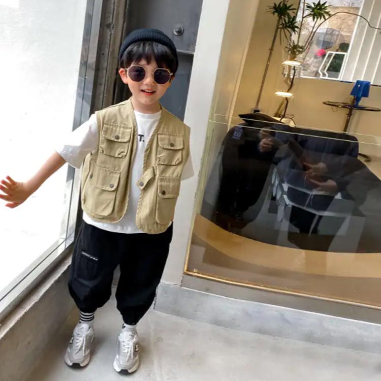 キッズ 前開き ショート丈 羽織り 普段着フォーマルベスト 110 男の子 ノースリーブ カジュアルベスト スウェット 通学 カジュアルベスト ジュニア 春秋 おでかけ 子供服 送料無料 ユニセックス 幼児 ベスト かわいい 通園 アウター 100 おしゃれ 120 130 140 キッズ服