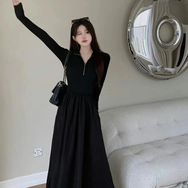 長袖 ワンピース 長袖 ロングワンピース カジュアル ワンピース レディース 体型カバー ロング丈