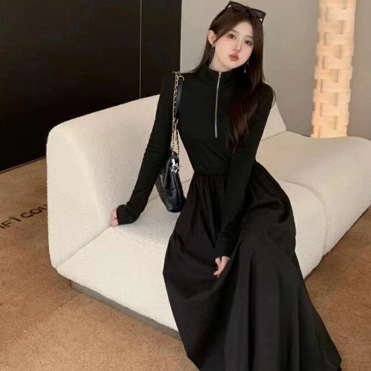 長袖 ワンピース 長袖 ロングワンピース カジュアル ワンピース レディース 体型カバー ロング丈