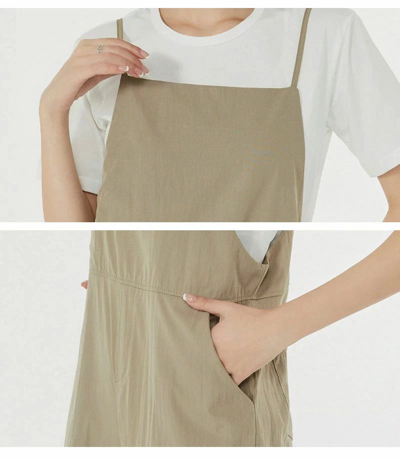 ワイドパンツ サロペ 大きいサイズ 重ね着 薄手 涼しい キャミサロペット 春 ワイド パンツ サロペット