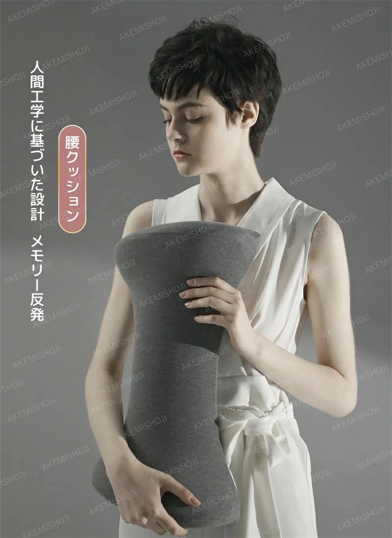 ストア石丸の腰ケア クッションマット 睡眠腰枕 寝るクッション 腰クッション 寝る時 低反発マット 腰ケア枕 腰まくら 低反発 睡眠腰枕｜アングル2