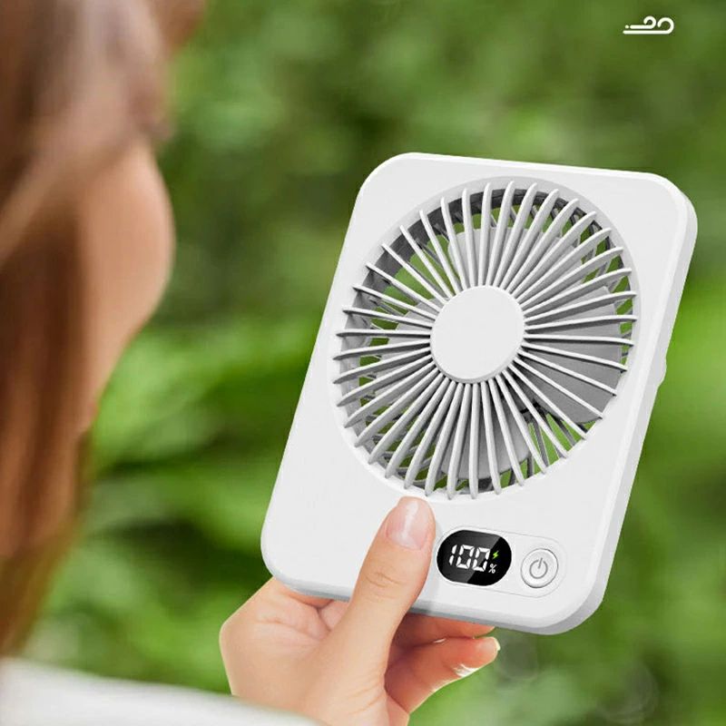 5段階風量調節 軽量 強風 超静音 電力量LED表示 機 薄型デスクトップファン 掛けても立ててもよい 小型扇風機