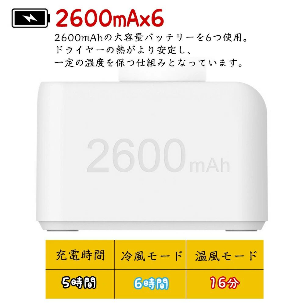 キャンプ ドライヤー 充電式 ドライヤー 大風量 コートレス 充電式 ヘアドライヤー 速乾 マイナスイオンドライヤー