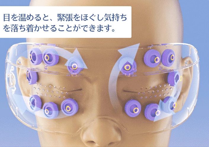 3Dツボマッサージ マッサージ機 目 リラックス 目元エステ 1800mAh 目元ケア 3D振動 温熱 ミスト