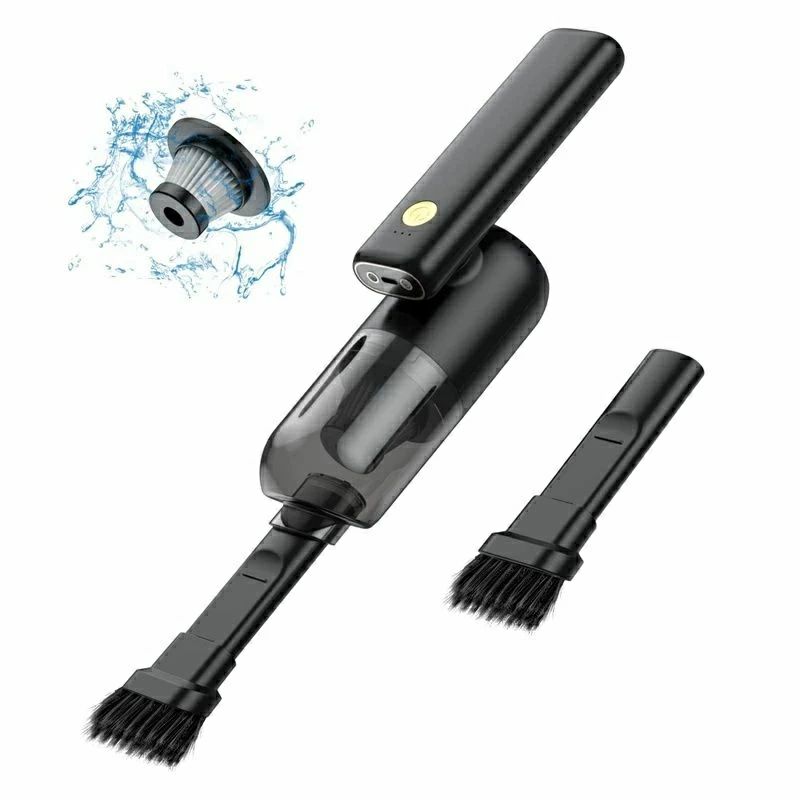 LEDライト付き 折り畳み式 180°自由回転 4000mAh電池 6000pa強い吸引 オフィス 車家両用 ポータブル車..