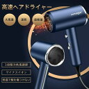 冷熱風 3段階風速 温度調整 スピーディー 大風量 軽量 速乾 マイナスイオン イオンドライヤー ドライヤー(2)