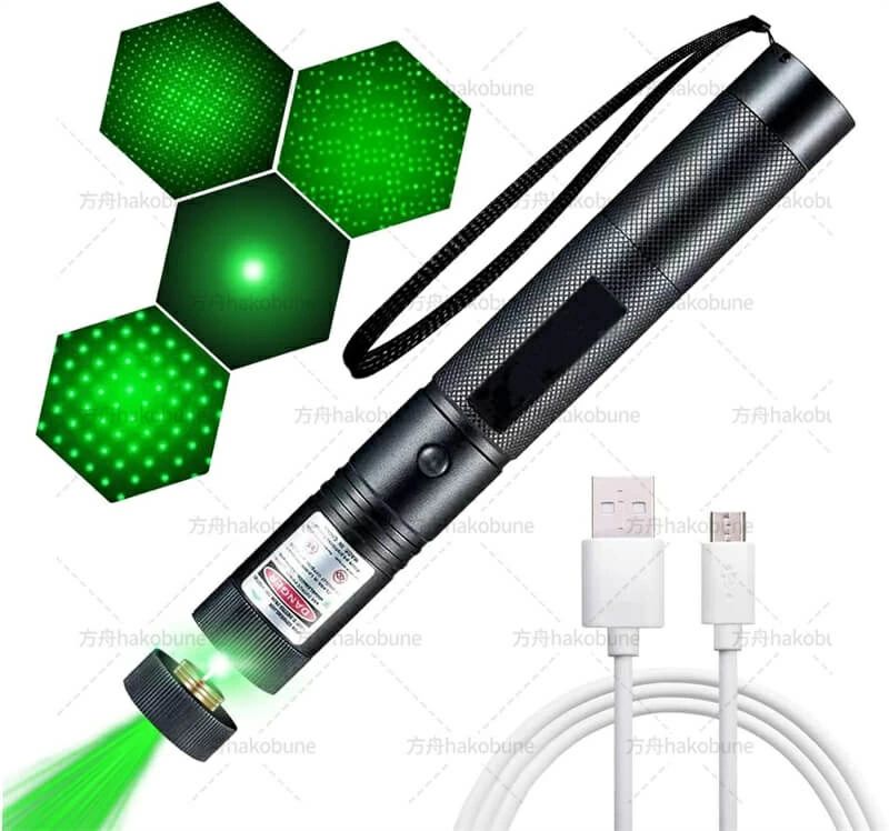 防災 SOS カラス撃退 小型 指示棒 強力 ズーム調節 USB充電付 ポータブル ミニ懐中電灯 高輝度 長距離