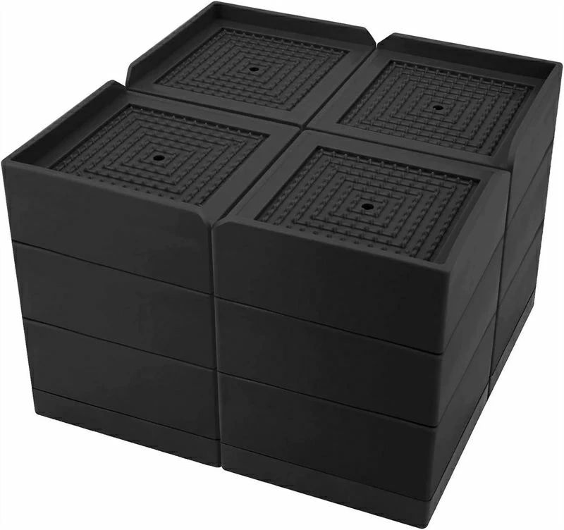 Wash Stands - ソファー 冷蔵庫 乾燥機 防振ゴム 洗濯機置台 高さ調整 継ぎ足し 脚 テーブル 机 4段階式 L型 10.8cmかさあげ