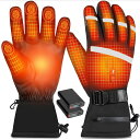 電熱グローブ バイク用 電熱グローブ 電熱手袋 バイク 10000mAh大容量バッテリー付 65℃最高温度 シンサレート中綿 3段階温度調節 加熱グローブ ヒー...