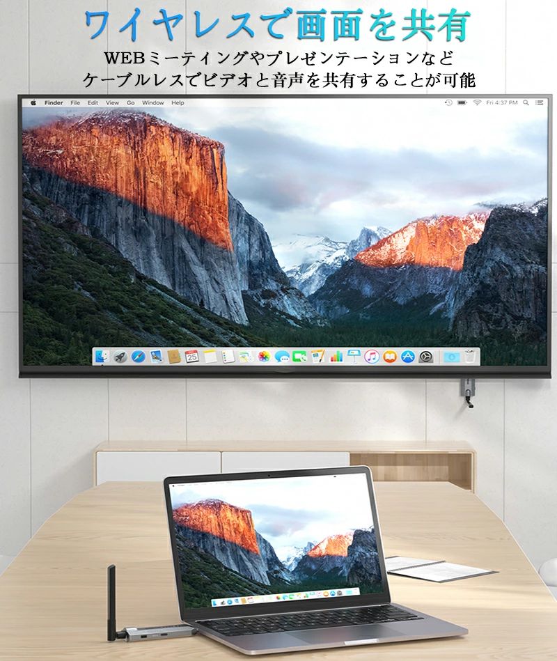 ワイヤレス HDMI 送受信機セット 小型 拡張モード 受信機4台増設可能 HDMI 無線 50m安定転送距離 1080P/5Ghz WIFI&設定不要 映像音声同期出力 TV/PC/Mac/Laptop/Window/カメラ/監視カメラなど対応 収納に便利