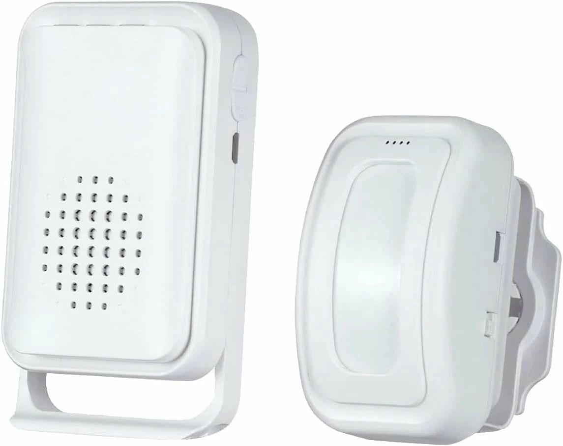 モーションセンサードアベル ワイヤレスチャイム 人感センサー 動体検知 30種類呼び出し音 5段階音量調節 振動機能　USB給電式&電池式 配線工事不要 お年寄り 介護 飲食店 店舗 玄関 防犯 1送信機 1受信機