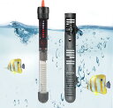 水槽ヒーター 60L以下水槽適用 20℃~34℃水槽 ヒーター 魚 ヒーター 断熱性 石英ガラス管 温度調整 操作設置簡単 水槽給湯器 魚種飼育 一体型ヒーター 熱帯魚 ヒーター 水槽 ミニ 水中用 水温管理用 熱帯魚・観賞魚 吸盤付き