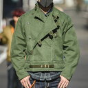 1960's 復刻 21ozキャンバス ライダースジャケット メンズ おしゃれ バイクジャケット スウェーデン 60s swedish Army motorcy...