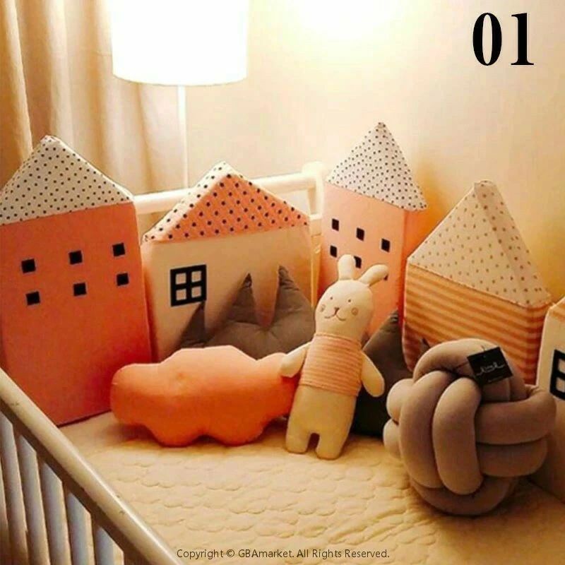 ベッドガード ベビー ハウス型 サイドガード 赤ちゃん 北欧 ベッドバンパー モノトーン バンパークッション 転倒防止 ベッド ベッドフェンス 出産祝い おもちゃ ギフト 衝撃吸収