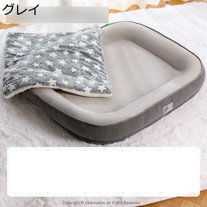 犬用ベッド ペットベッド 大型犬用 中型犬用 ペットクッション 枕付き 四季通用 滑りにくい裏生地 猫用ベッド ペットマット ペット ソファー 両用 お手入れ簡単 保温 ぐっすり眠れる 柔らかい 休憩所 耐噛み 耐久性 快適 2