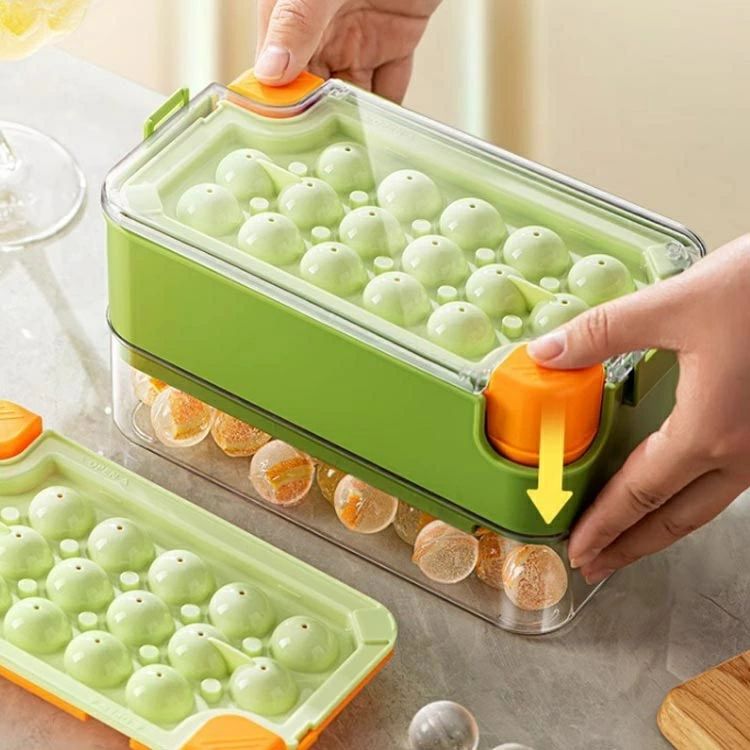 氷ト 密閉蓋 製氷機 製氷器 大容量 耐久性 氷1秒で取り出せる 1層 蓋付き シリコン 丸氷 容器 透明 氷作る 家庭用 ロックアイス