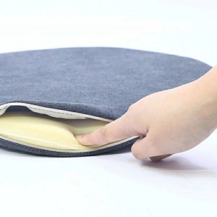 椅子用 シート 椅子 チェアマット オールシーズン Posture 洗えるNatural 円形 マット 低反発 畳 まねるカシミヤ チェアパッド [2]
