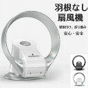 首振り 上下左右 羽根なし扇風機 壁掛け式 リモコン付き 羽なし 卓上 扇風機 360度立体送風 ファン 安心 安全(2)