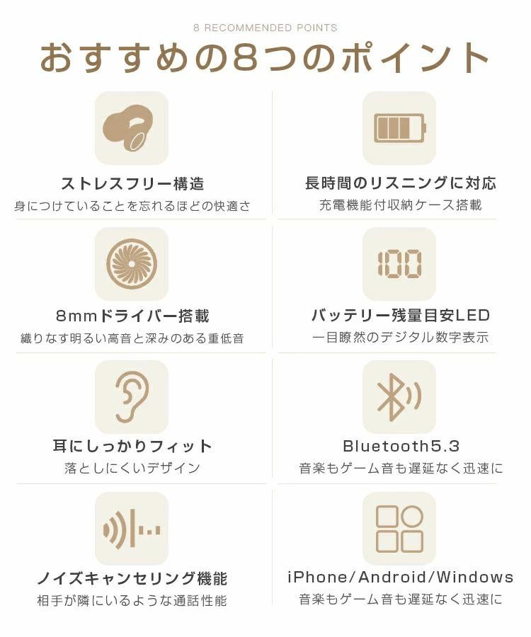 ワイヤレスイヤホン bluetooth イヤホン 耳を塞がない BLUETOOTH5.4 残量表示 ブルートゥース 安定 骨伝導イヤホンオープンイヤー設計 業界最高音質 オープンドライバー 耳掛け式デザイン 防こもり 防音漏れ 圧迫感なし LEDディスプレイ Type-C急速充電 超軽量 ギフトに最適 storeishimaru-10037606 ストア石丸 サンプル画像3