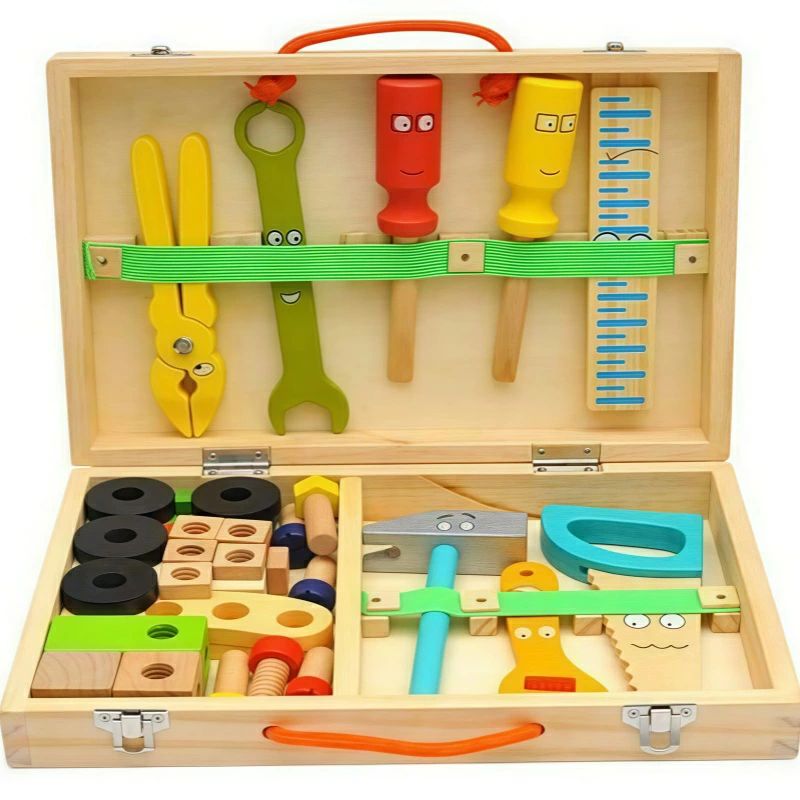 商品情報【注意事項】輸入品です。?【教育プロモーター】：ツールキットは、子供の認知能力、実践能力、および脳の発達を強化できます。毒性のない仕上げで子供に安全な素材であり、3歳以上に適した小さな手や指に適しています。?【実用的】：43ピースの...