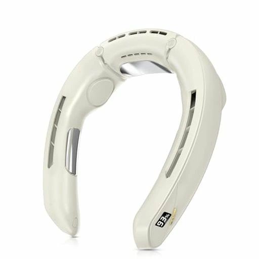 【瞬間冷却ネックファン2025年夏新型】首掛け扇風機ネッククーラー携帯扇風機扇風機羽なし風量100段階調節冷却プレートLEDディス