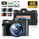 3インチ ビデオカメラ コンパクト 4800万画素デジタルカメラ 4K デジカメ