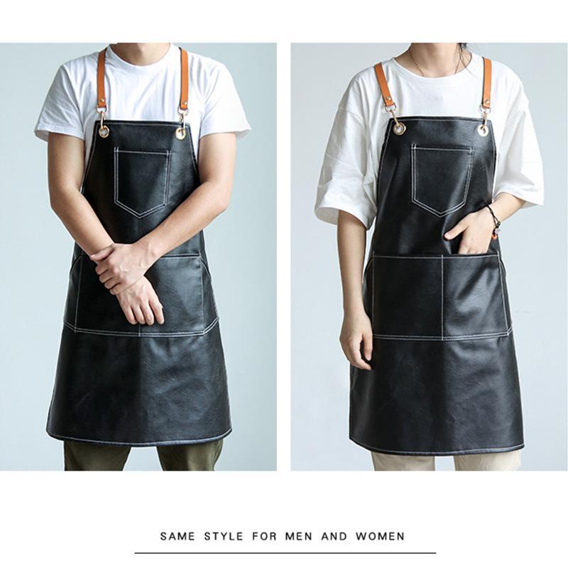 エプロン おしゃれ メンズ レディース ワークエプロン レザー 革 エプロン H型 保育士 男女兼用 DIY 美容師
