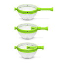 取っ手付き 野菜 果物 水切り 便利なグッズ キッチン Salad Spinner 調理用ボール 役立つ 便利 深型 軽量