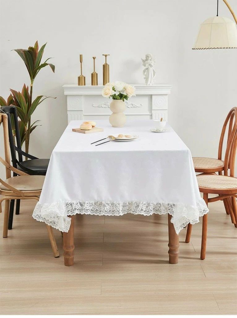 店飾り 部屋飾り 防水コーティング 食卓カバー 柔らかい テーブルカバー 正方形 長方形 北欧 防水 レース