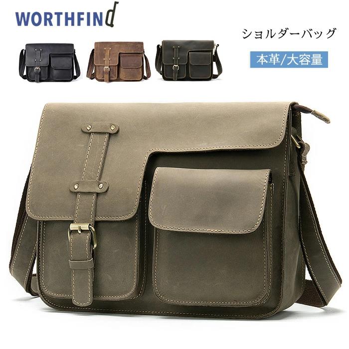 父の日 耐久性強い バッグ おしゃれ お出かけ 出張 通勤 男性用 ビジネス レザーバッグ 革 レザー 牛革 本革 A4 肩掛け 大容量